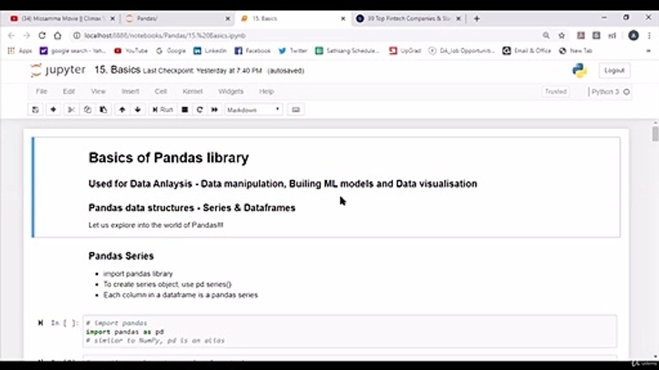 001 Introduction PANDAS LIBRARY TUTORIAL PYTHON DATA SCIENCE