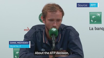 ATP's decision to strip Wimbledon ranking points 'very logical' - Medvedev