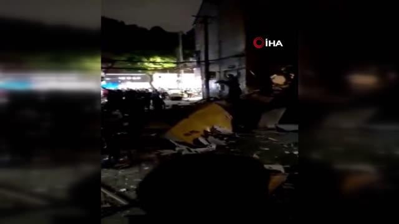 Çin�de patlama, çok sayıda ev ve işyeri çöktü Dailymotion Video