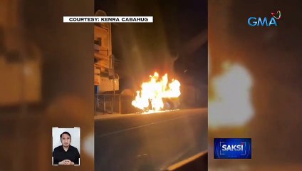 Pampasaherong bus, nagliyab; driver at mga pasahero, ligtas | Saksi