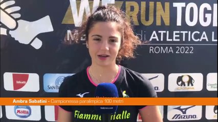 Sabatini a "We Run Together" "Lo sport unisce"