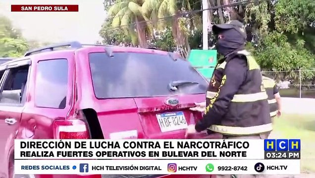 Al azar, ejecutan operativo vehícular antidroga en bulevar sampedrano