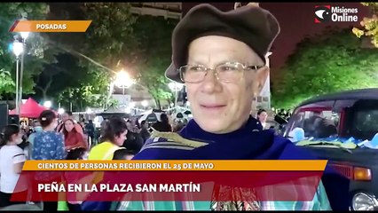 Peña en la plaza San Martin
