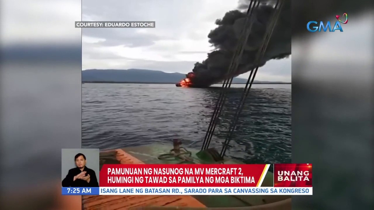 Pamunuan ng nasunog na MV Mercraft 2, humingi ng tawad sa pamilya ng mga biktima | UB