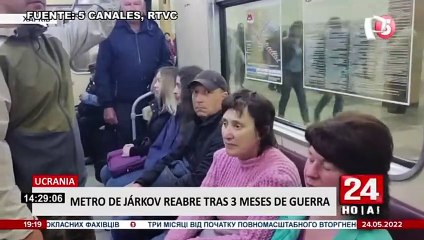 Ucrania: Reabren metro de Járkov tras 3 meses de guerra