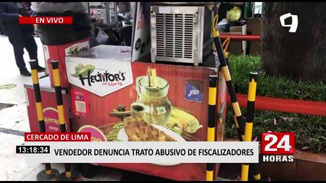 Cercado de Lima: vendedor fue desalojado por fiscalizadores pese a contar con autorización municipal