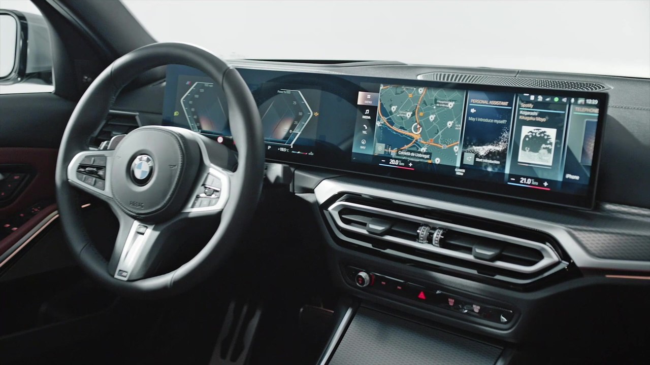 Die neue BMW 3er Limousine und der neue BMW 3er Touring - Neugestaltetes  Cockpit mit BMW Curved Display - video Dailymotion