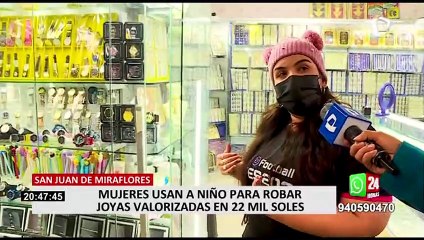 SJM: Niño robó joyas valorizadas en más de 22 mil soles