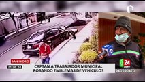 San Isidro: separan a fiscalizador que habría intentado robar los emblemas de un vehículo