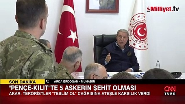 Bakan Akar'dan Pençe-Kilit mesajı! Şehitlerin kanı yerde kalmadı