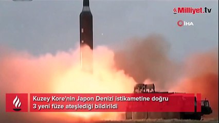 Kuzey Kore 3 yeni füze ateşledi