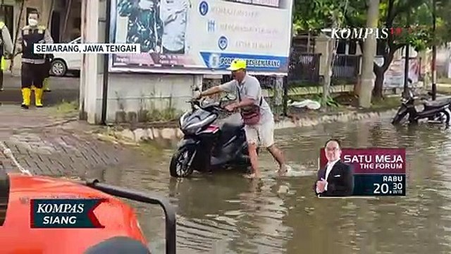Pelabuhan Tanjung Emas Semarang Masih Terendam Banjir Rob Setinggi 30-50 Cm