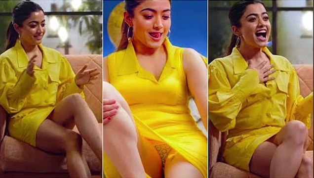 Rashmika Mandanna Gorgeous Look in Yellow Dress South Indian Actress Rashmika Mandanna Movies