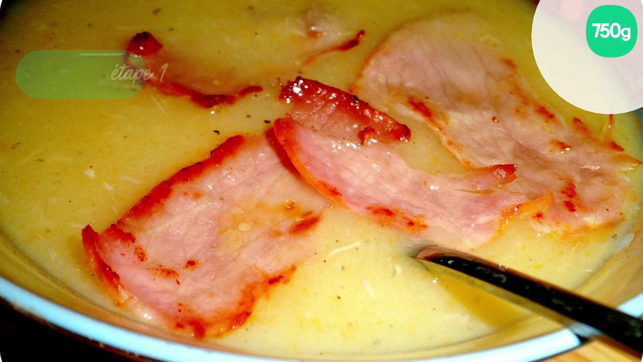 Soupe pommes de terre, bacon
