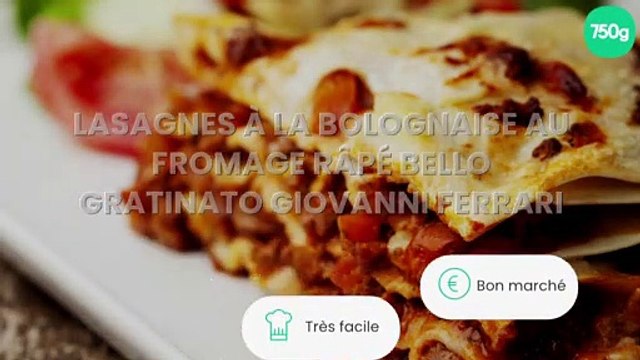 Lasagnes à la bolognaise au fromage râpé Bello Gratinato Giovanni Ferrari