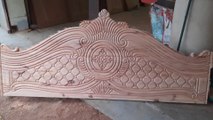 A very beautiful bed design made of wood designed by CNC machine