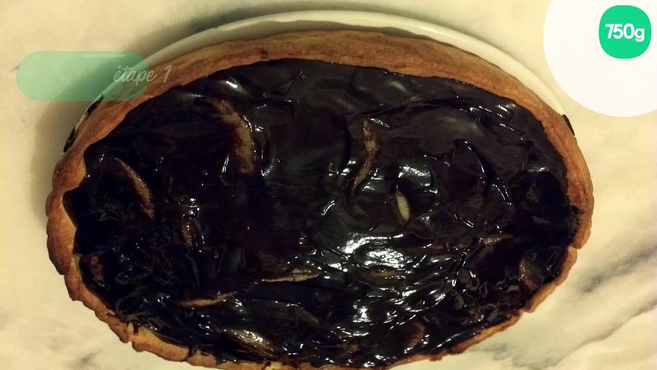 Tarte poire- banane - chocolat
