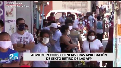 Asociación de AFP advierte consecuencias tras aprobación de sexto retiro