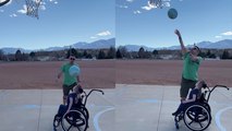 'Basketball-loving dad & son redefine the meaning of a head shot '