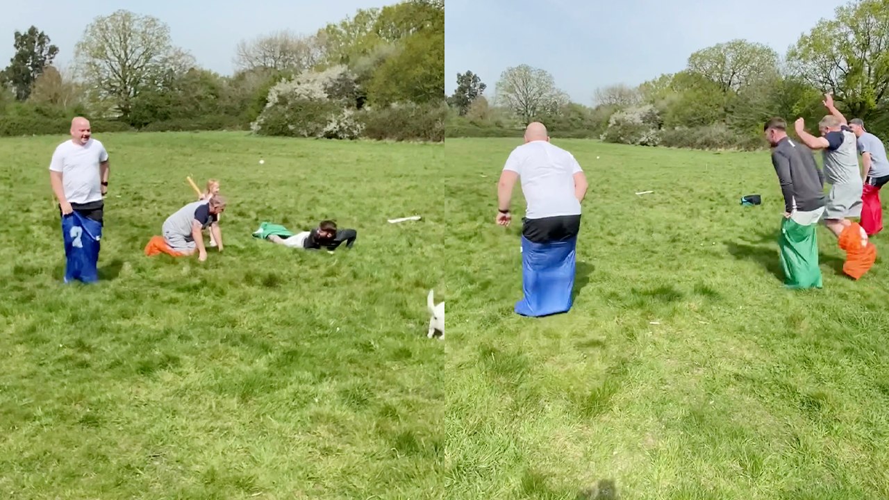 'Adults fumbling all over the place while playing sack race is a laughter fest '
