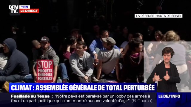 Climat: des militants perturbent l'assemblée générale de TotalEnergies