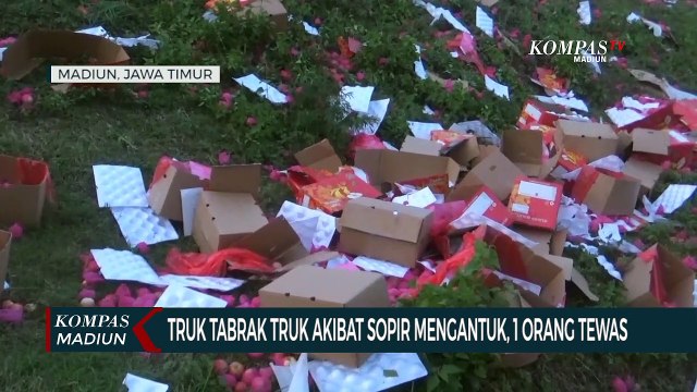 Truk Tabrak Truk Akibat Sopir Mengantuk, 1 Orang Tewas