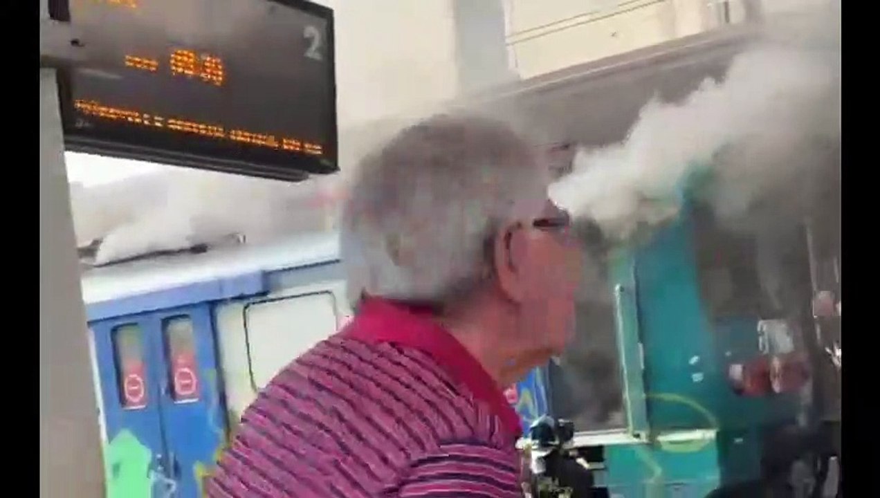 La Spezia, incendio del treno alla stazione: il fumo e le fiamme