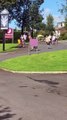 Scooter Grannies riding for young girl with cerebral palsy