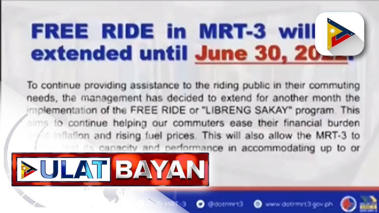 Mga pasahero, ikinatuwa ang pagpapalawig ng libreng sakay sa MRT-3 hanggang June 30 habang may bagong ruta naman na bubuksan ang PNR