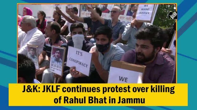 JKLF continues protest over killing of Rahul Bhat in Jammu and Kashmir