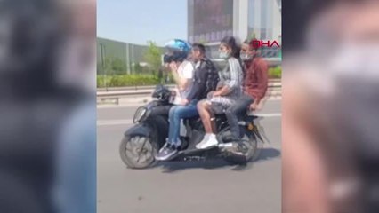 KARTAL D-100'DE TEHLİKELİ YOLCULUK KAMERADA