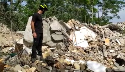 Fermo, crolla edificio di due piani in contrada Montone (25.05.22)
