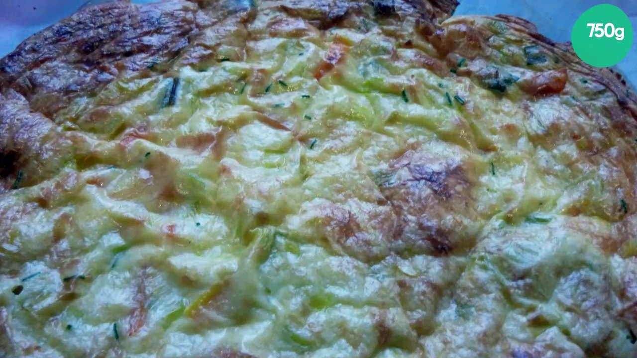 Tarte sans pâte au crabe et au poireau