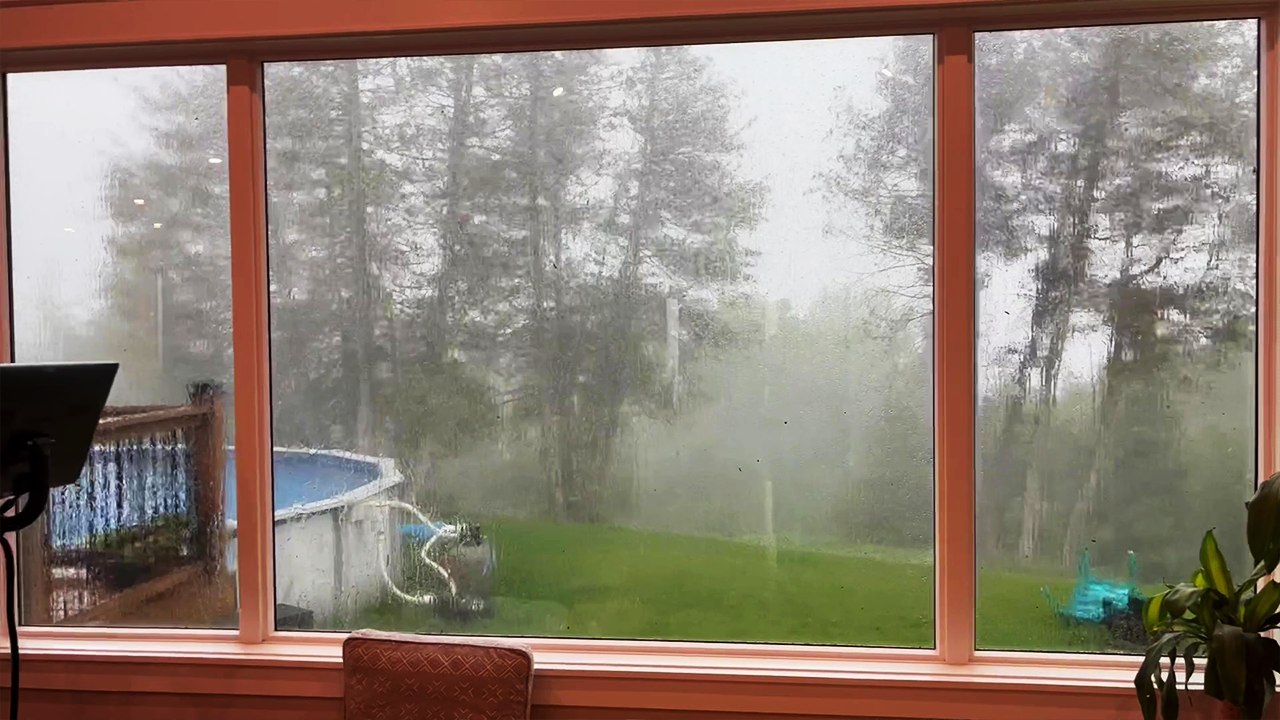 'Gripping footage shows chairs flying off the deck during brutal windstorm in Ontario '