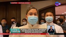 VP-Elect Sara Duterte, nagbigay ng mensahe ng pasasalamat matapos maproklama | SONA