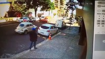 Câmera flagra ladrão furtando Fiorino no Centro de Cascavel
