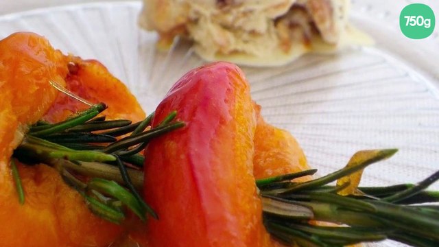 Brochettes d'abricots rôtis au miel et romarin