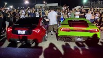 2 Step Battle at Night- 2JZ BMW vs GTR vs Lambo vs Camaro vs Rotary - more- Baton Rouge- LA 2021-