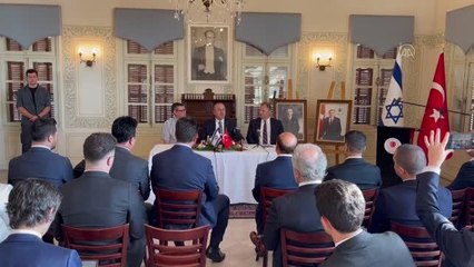 Çavuşoğlu, Tel Aviv'de İsrail-Türkiye İş Konseyi üyeleriyle buluştu