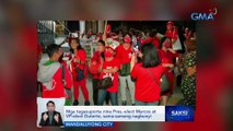 Mga tagasuporta nina Pres.-elect Marcos at VP-elect Duterte, sama-samang nagbunyi | Saksi
