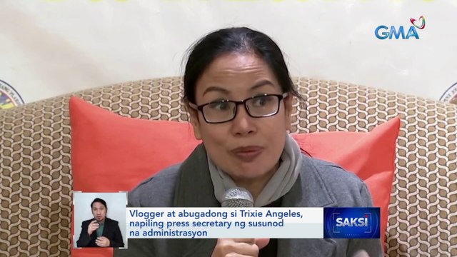 Vlogger at abugadong si Trixie Angeles, napiling press secretary ng susunod na administrasyon | Saksi