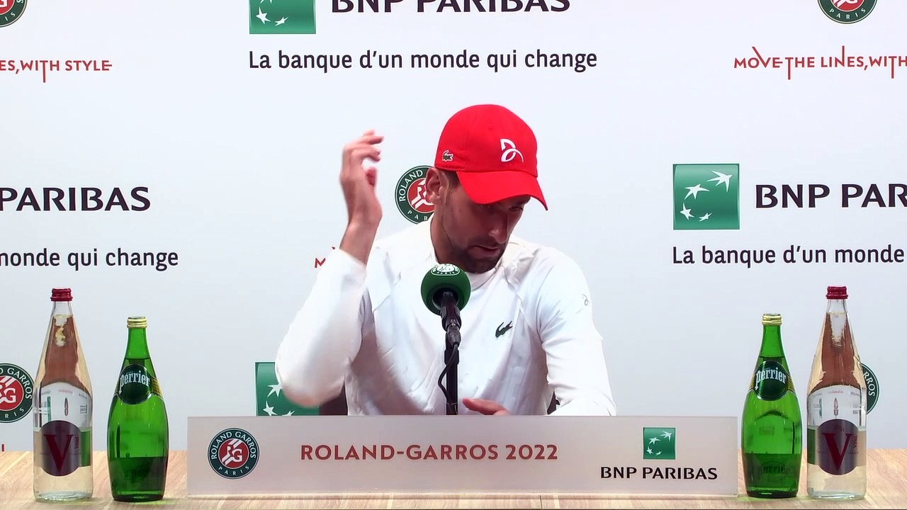 Roland-Garros 2022 - Novak Djokovic : "The crowd and the people who come to watch me play, that's one of the main reasons why I keep playing tennis"