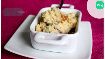 Crumble banane, nectarine et fraises