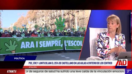 PSC, ERC y JUNTS dejan el 25% de castellano en las aulas a criterio de los centros