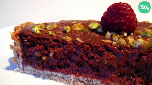 Tarte mousse chocolat framboises