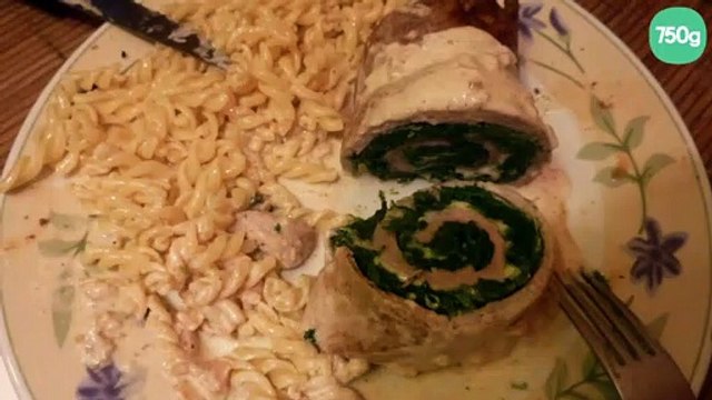 Roulés de veau aux épinards