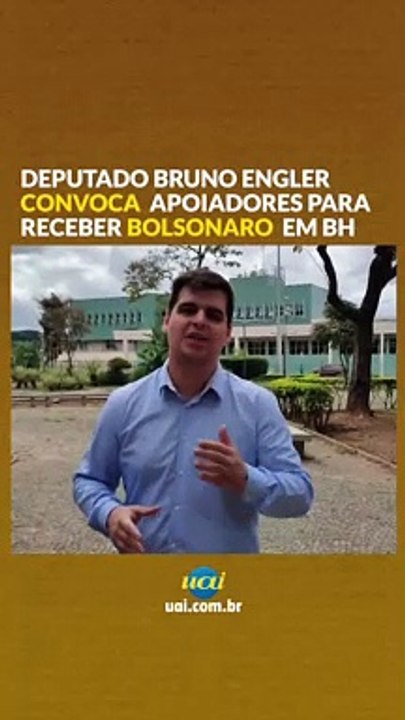 Bruno Engler convoca apoiadores para receber Bolsonaro em BH