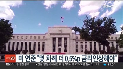 美연준 "몇 차례 더 0.5%P 금리인상해야"