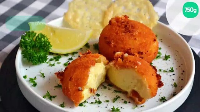 Croquettes au fromage et tuiles de parmesan
