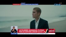 Justin Bieber, magbabalik-Pilipinas para sa kanyang concert sa Oct. 29 | UB